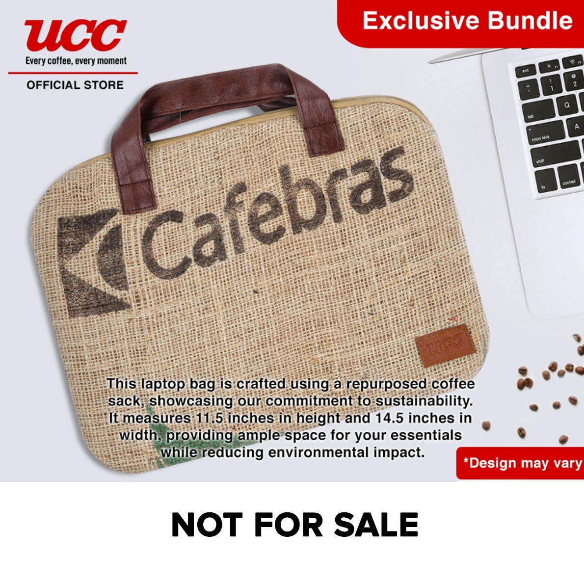 UCC Sustainability Laptop Bag (Coffee Sack) - Not For Sale