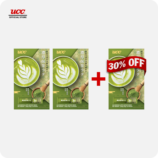 UCC Matcha Latte Instant Mixes 150g Buy 2, Get 1 at 30% (Bundle of 3)
