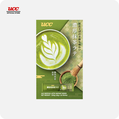 UCC Matcha Latte Instant Mixes 150g with 2 FREE Hojicha Latte Sticks