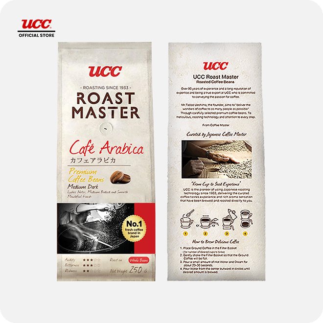 UCC Roast Master Café Arabica Coffee Beans 250g