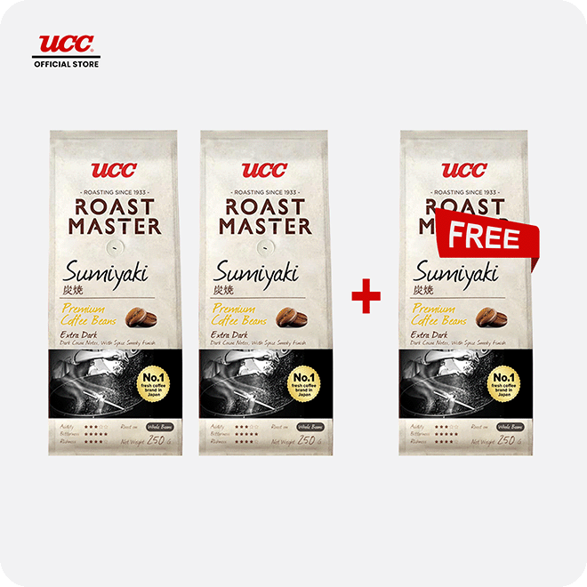 UCC Roast Master Sumiyaki Coffee Beans 250g Buy 2, Get 1 Free