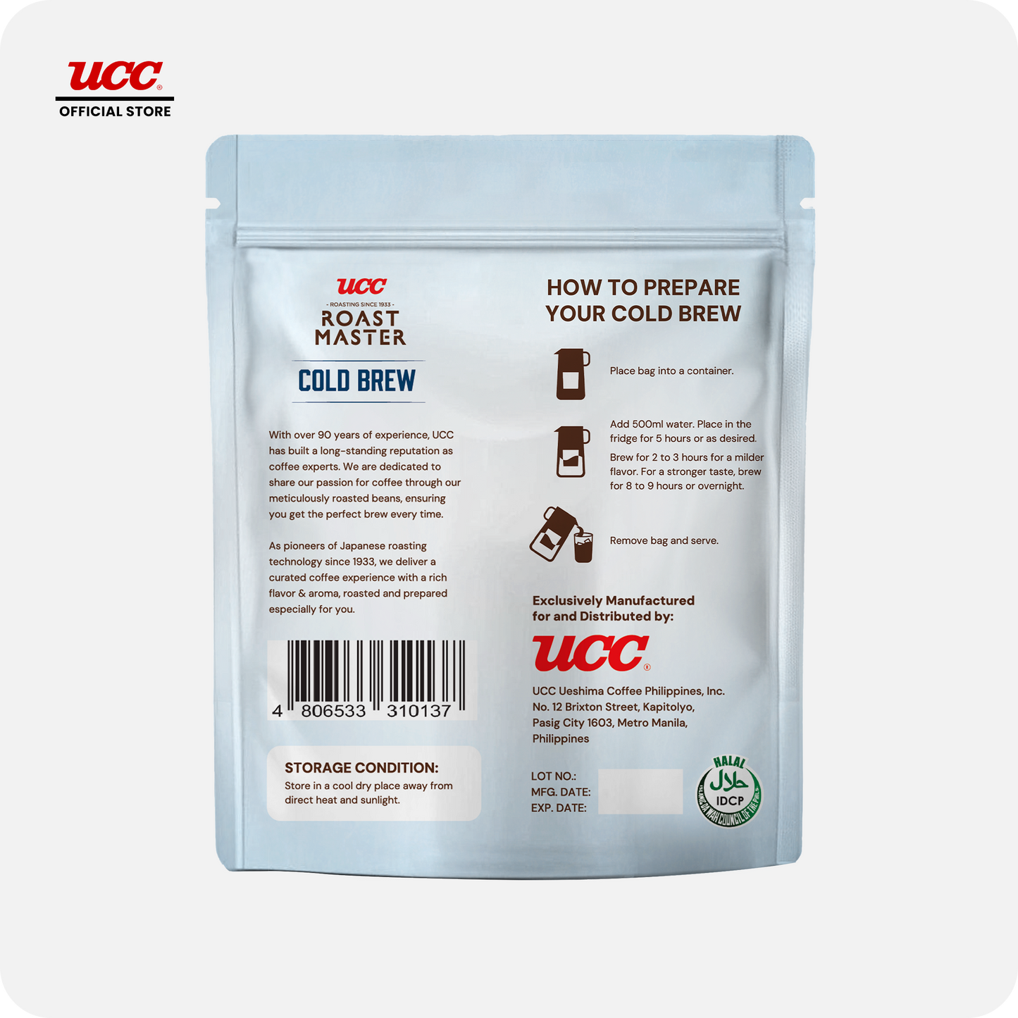 UCC Roast Master Cold Brew Mild and Fruity 35g