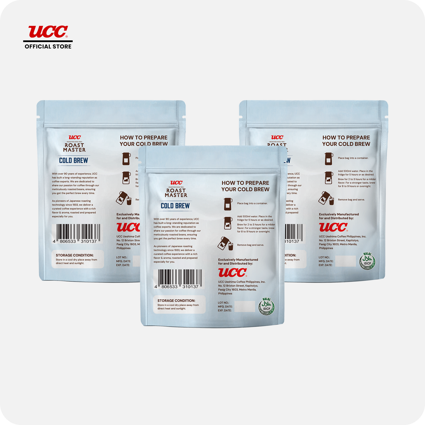 UCC Roast Master Cold Brew Mild and Fruity 35g (Bundle of 3)