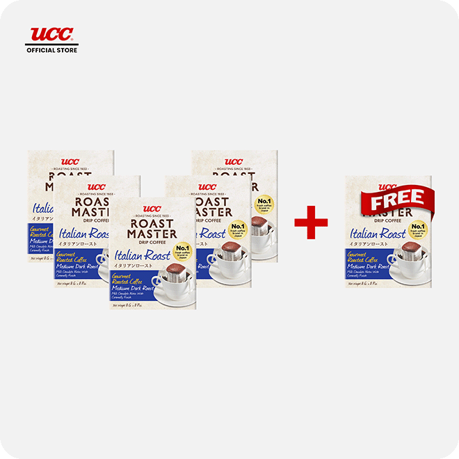 UCC Roast Master Drip Coffee Italian Roast 8g Buy 5, Get 1 FREE