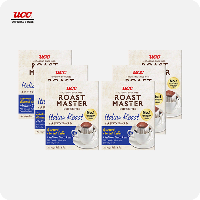 UCC Roast Master Drip Coffee Italian Roast 8g Buy 5, Get 1 FREE