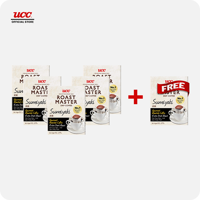 UCC Roast Master Drip Coffee Sumiyaki 8g Buy 5, Get 1 FREE
