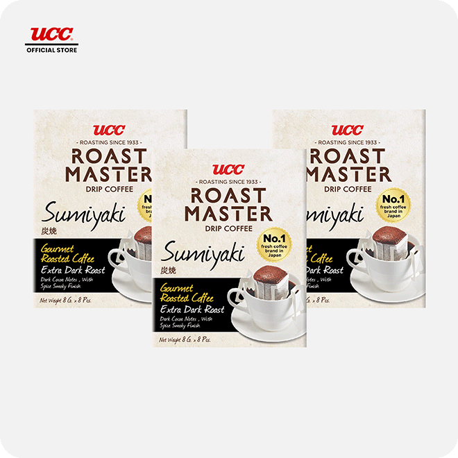 UCC Roast Master Drip Coffee Sumiyaki 8g (Bundle of 3)