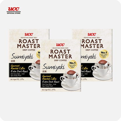 UCC Roast Master Drip Coffee Sumiyaki 8g (Bundle of 3)