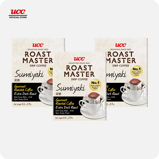 UCC Roast Master Drip Coffee Sumiyaki 8g (Bundle of 3)