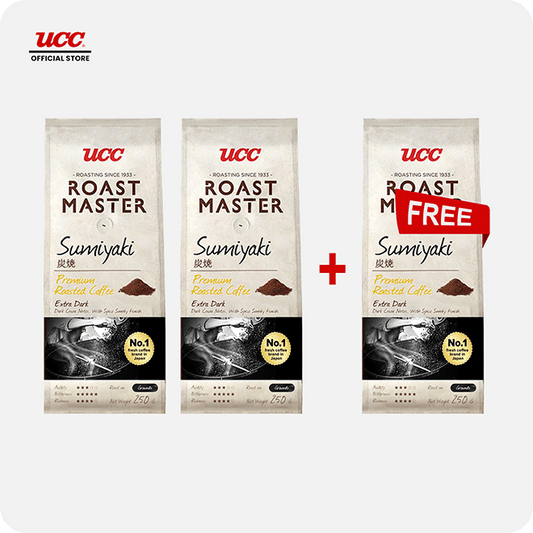 UCC Roast Master Sumiyaki Ground Coffee 250g Buy 2, Get 1 Free