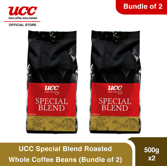 UCC Special Blend Roasted Whole Coffee Beans 500g (Bundle of 2)