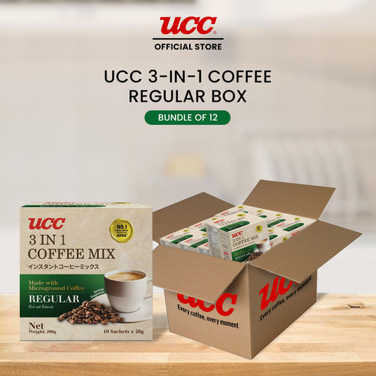 UCC 3-in-1 Coffee Regular Box 20g x 10 x 12 (Bundle of 12)