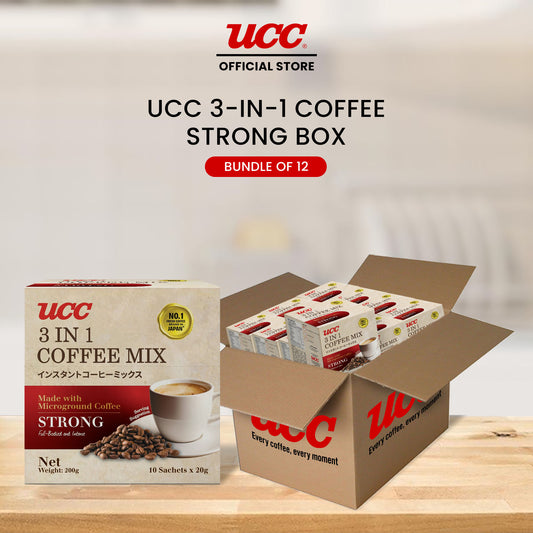 UCC 3-in-1 Coffee Strong Box 20g x 10 x 12 (Bundle of 12)