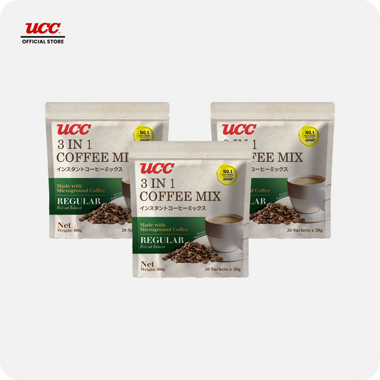UCC 3-in-1 Coffee Regular Bag 20g x 20 (Bundle of 3)