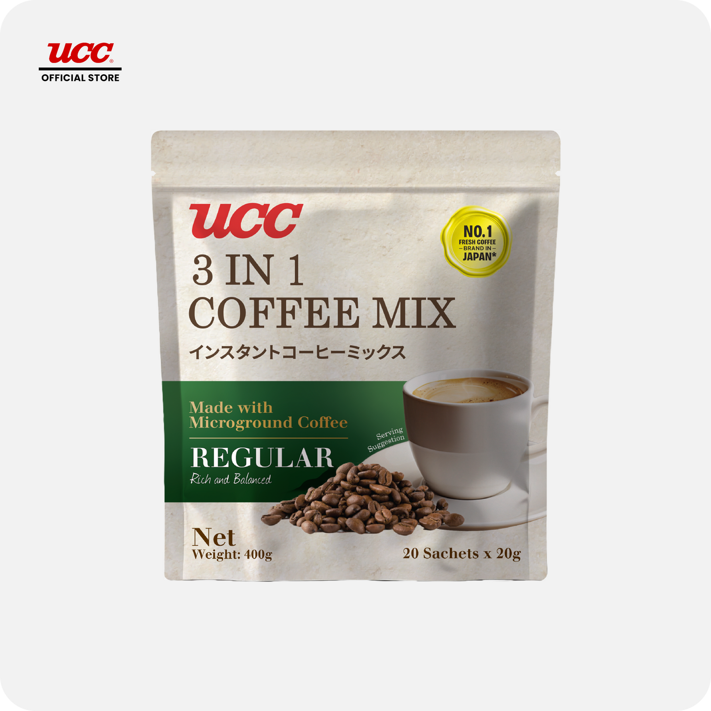 UCC 3-in-1 Coffee Regular Bag (20g x 20)