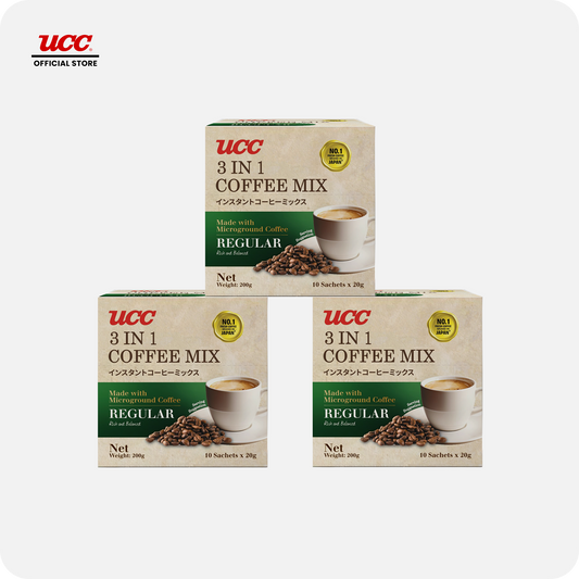 UCC 3-in-1 Coffee Regular Box 20g x 10 x 3 (Bundle of 3)