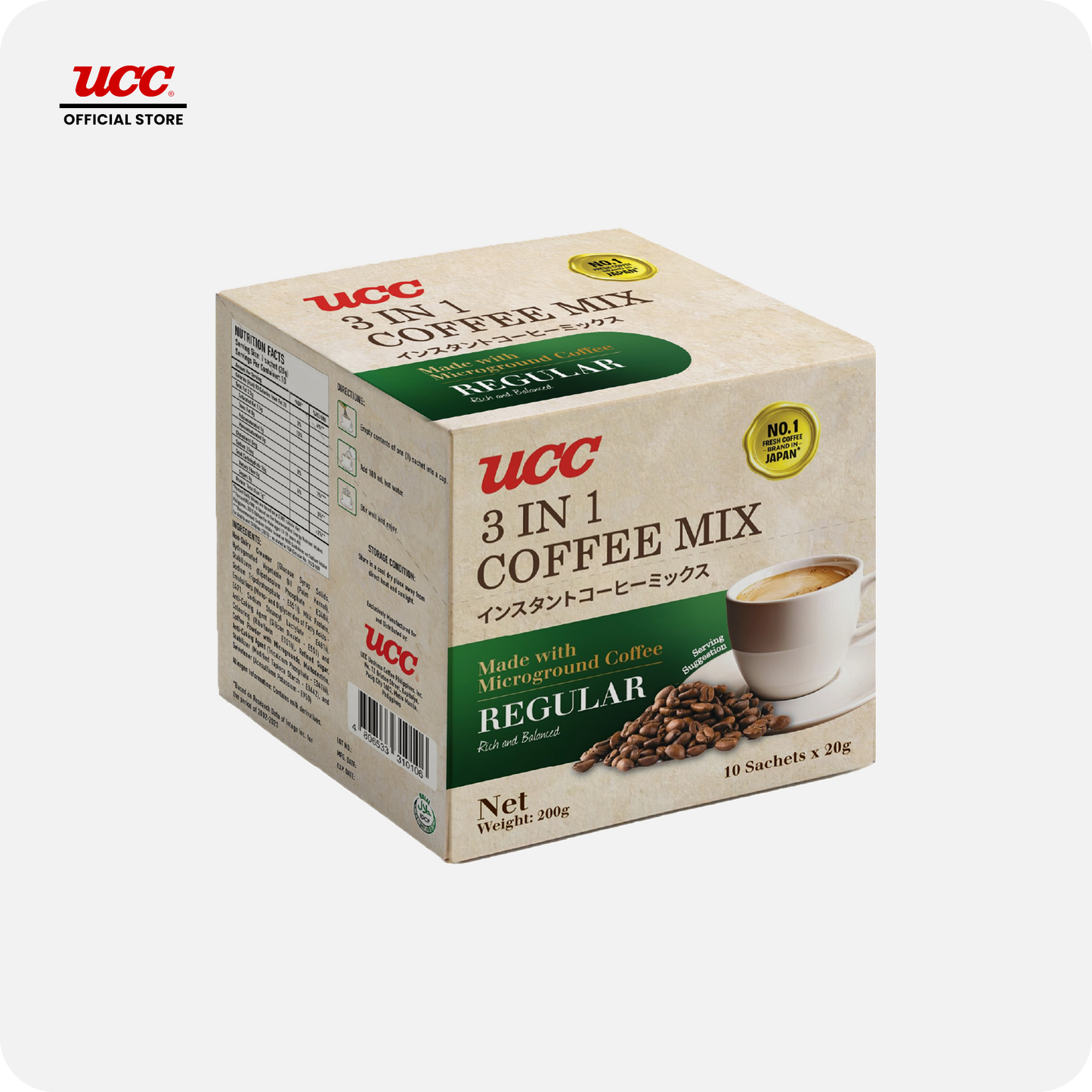 UCC 3-in-1 Coffee Regular Box (20g x 10)