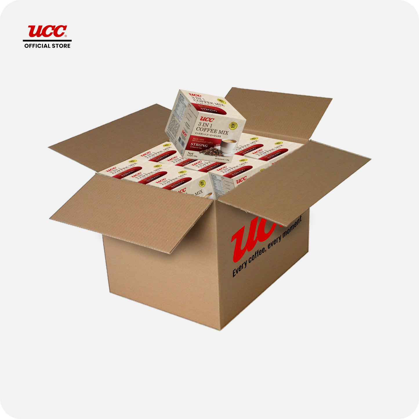 UCC 3-in-1 Coffee Strong Box 20g x 10 x 12 (Bundle of 12)