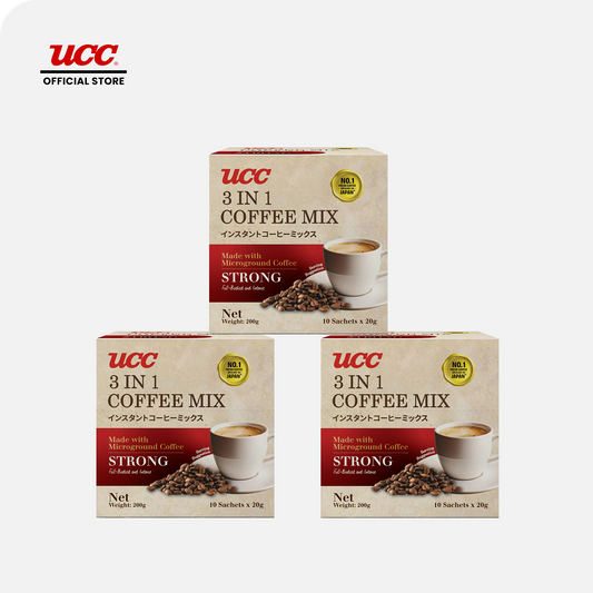 UCC 3-in-1 Coffee Strong Box 20g x 10 x 3 (Bundle of 3)