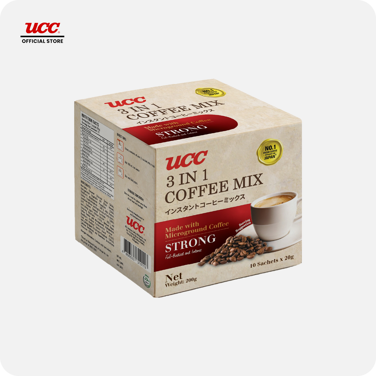 UCC 3-in-1 Coffee Strong Box (20g x 10)