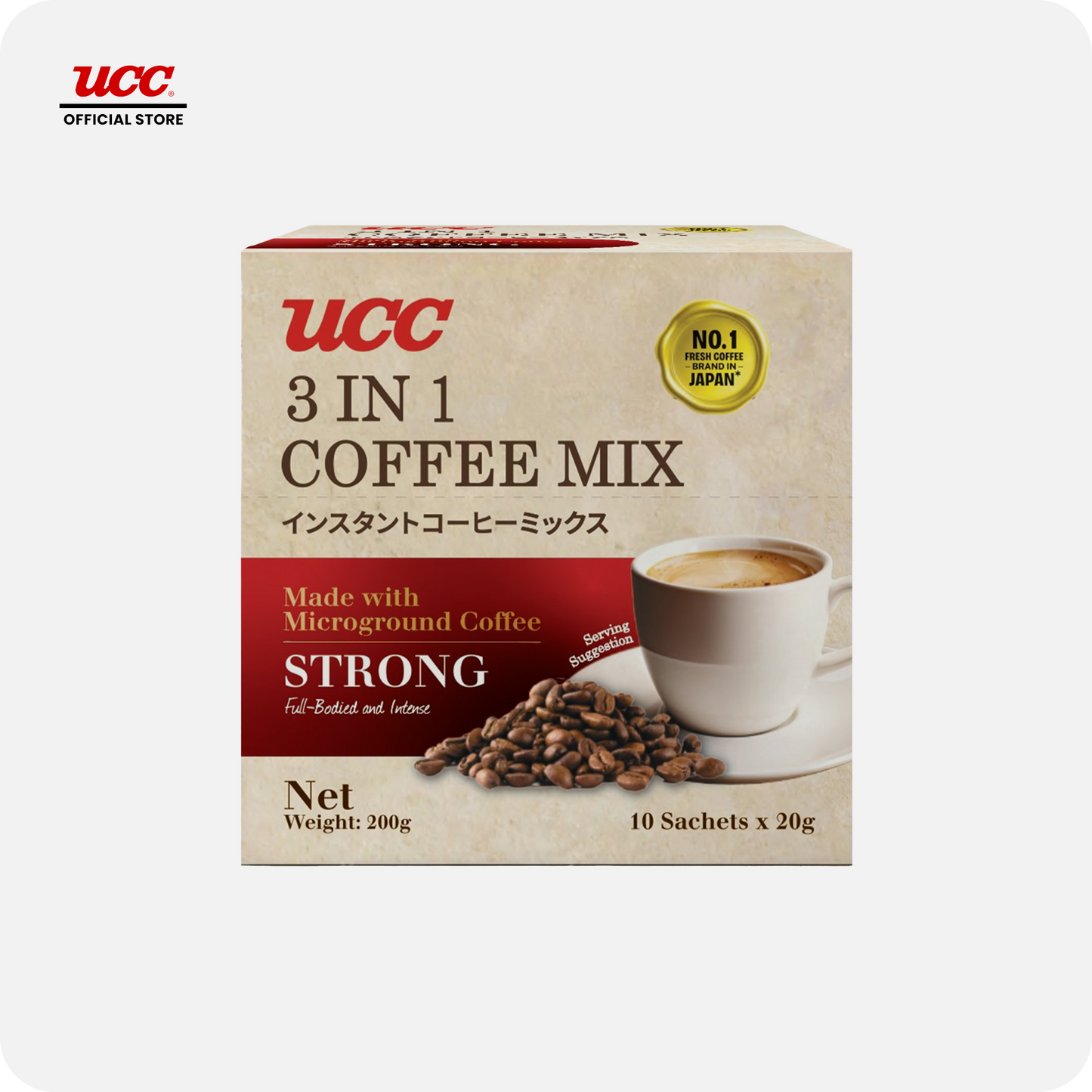 UCC 3-in-1 Coffee Strong Box 20g x 10 x 12 (Bundle of 12)