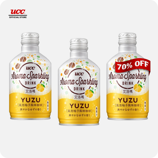UCC Aroma Sparkling Yuzu Coffee 290ml Buy 2, Get 1 at 70% OFF