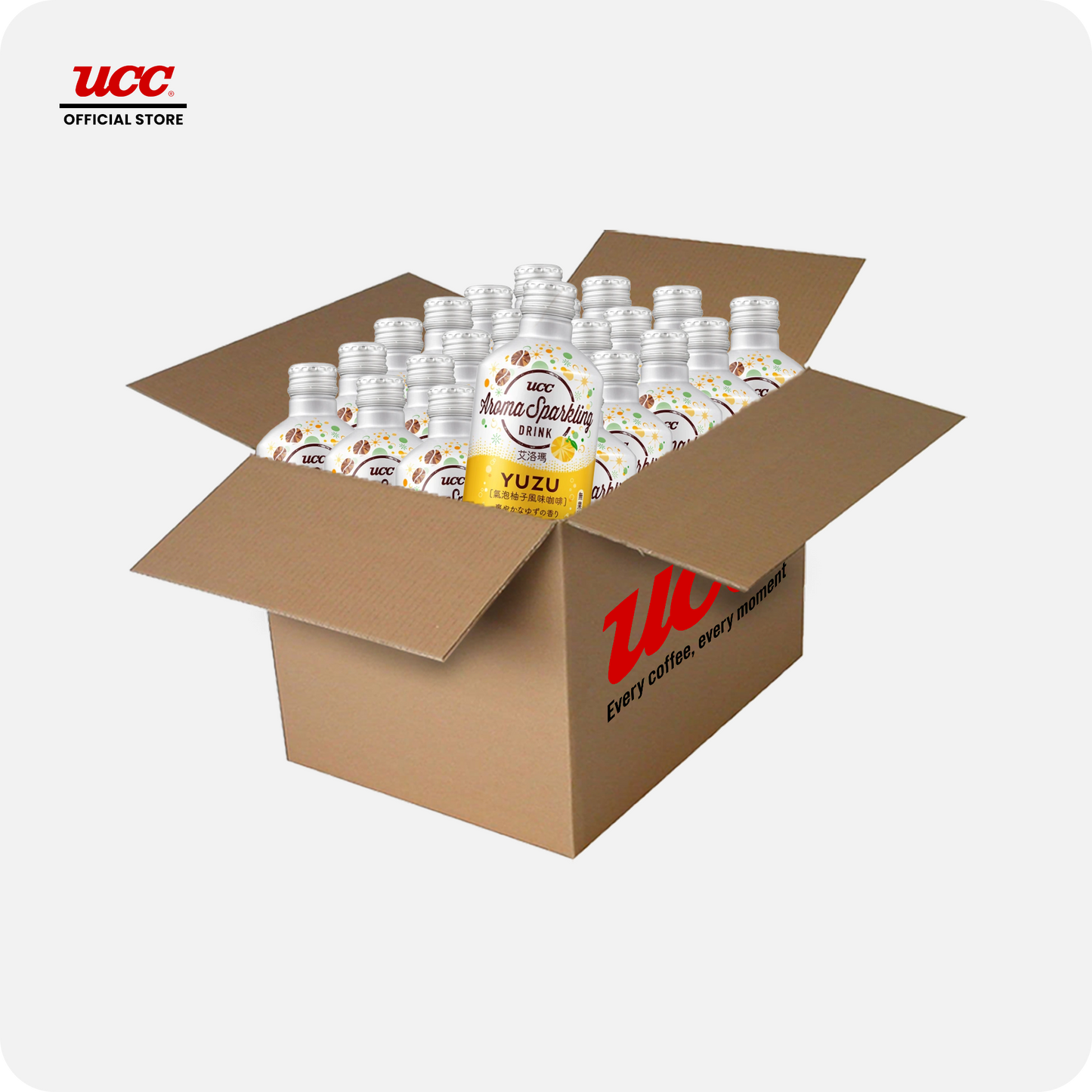 UCC Aroma Sparkling Yuzu Coffee 290ml (Bundle of 24)