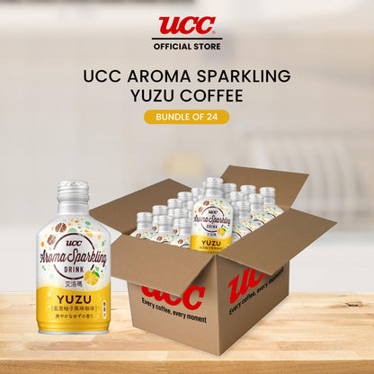 UCC Aroma Sparkling Yuzu Coffee 290ml (Bundle of 24)