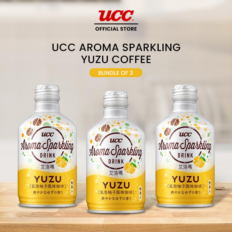UCC Aroma Sparkling Yuzu Coffee 290ml (Bundle of 3)