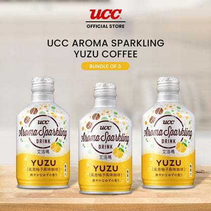 UCC Aroma Sparkling Yuzu Coffee 290ml (Bundle of 3)