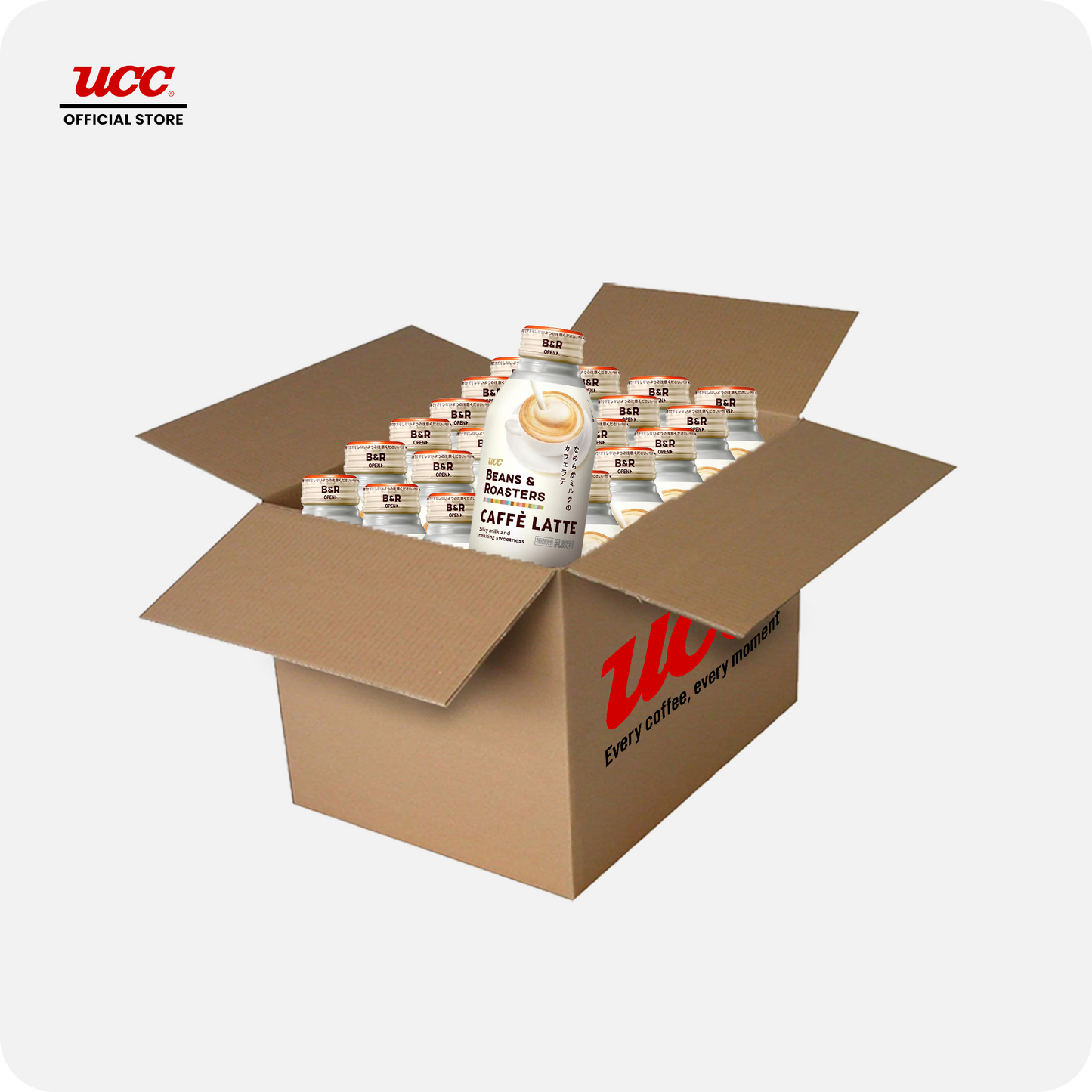 UCC Beans and Roasters Caffe Latte 375ml (Bundle of 24)