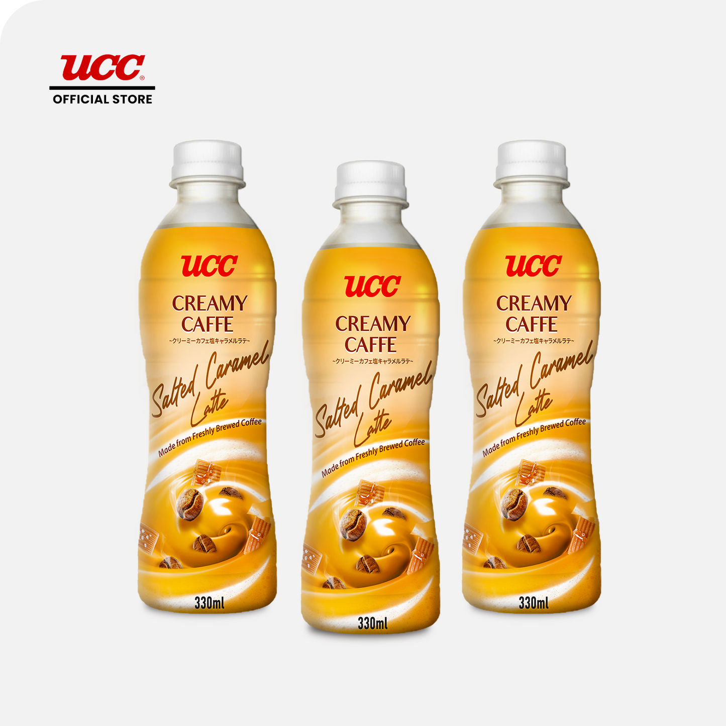 UCC Creamy Caffe Latte Salted Caramel 330ml (Bundle of 3)