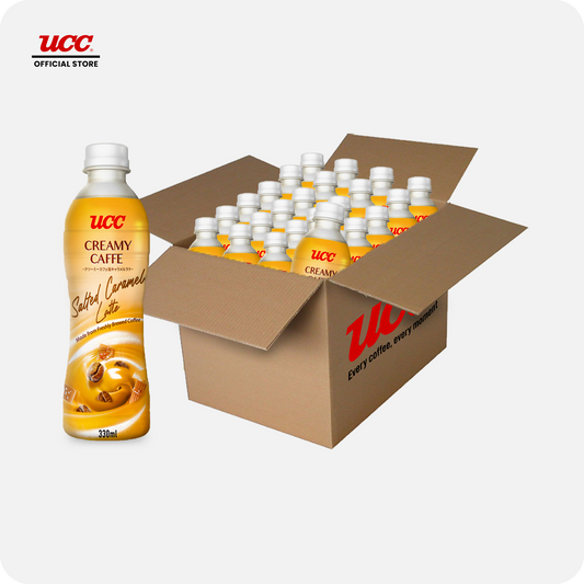 UCC Creamy Caffe Latte Salted Caramel PET 330ml (Bundle of 24)