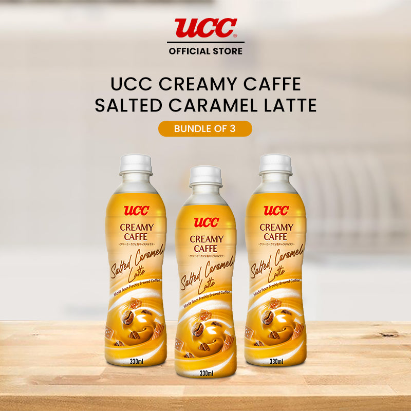 UCC Creamy Caffe Latte Salted Caramel 330ml (Bundle of 3)
