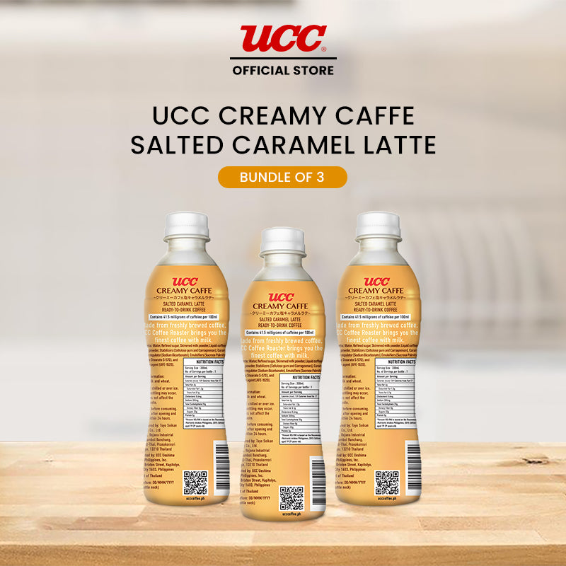 UCC Creamy Caffe Latte Salted Caramel 330ml (Bundle of 3)