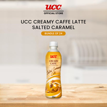 UCC Creamy Caffe Latte Salted Caramel PET 330ml (Bundle of 24)