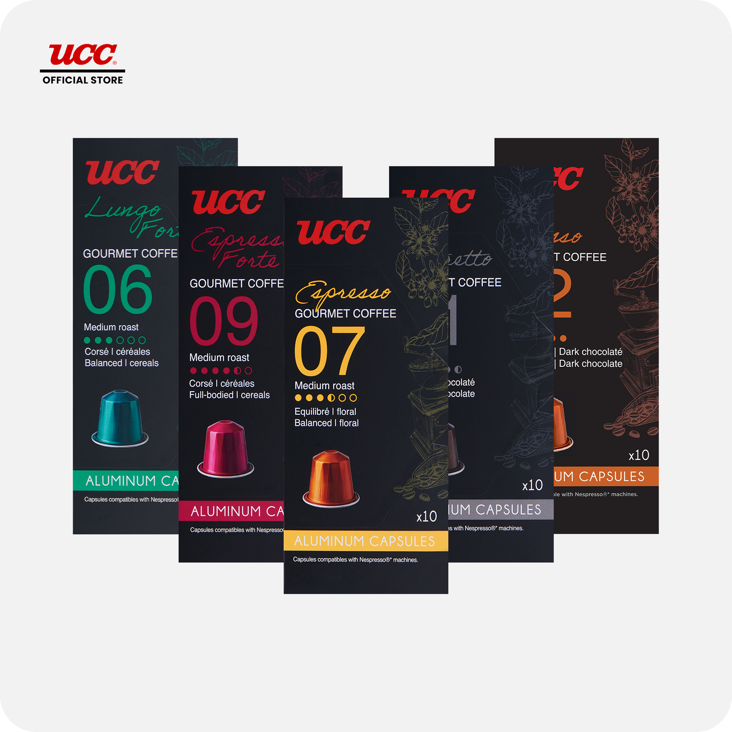 UCC Gourmet Coffee Capsule Complete Collection Compatible with Nespresso