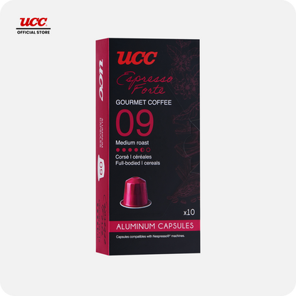 UCC Gourmet Coffee Capsule Espresso Forte No. 09 Compatible with Nespresso
