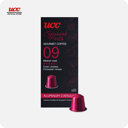 UCC Gourmet Coffee Capsule Espresso Forte No. 09 (Bundle of 3) Compatible with Nespresso