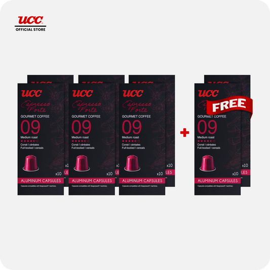 UCC Gourmet Coffee Capsule Espresso Forte No. 09  - Buy 6, Get 2 FREE (Bundle of 8)