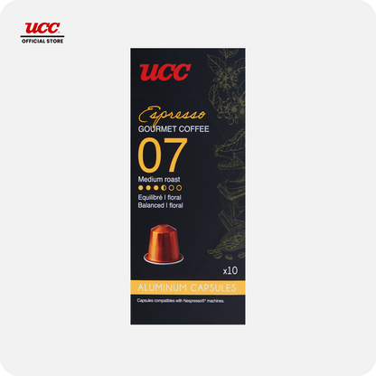UCC Gourmet Coffee Capsule Espresso No. 07 Compatible with Nespresso