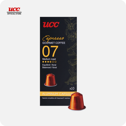 UCC Gourmet Coffee Capsule Espresso No. 07 Compatible with Nespresso