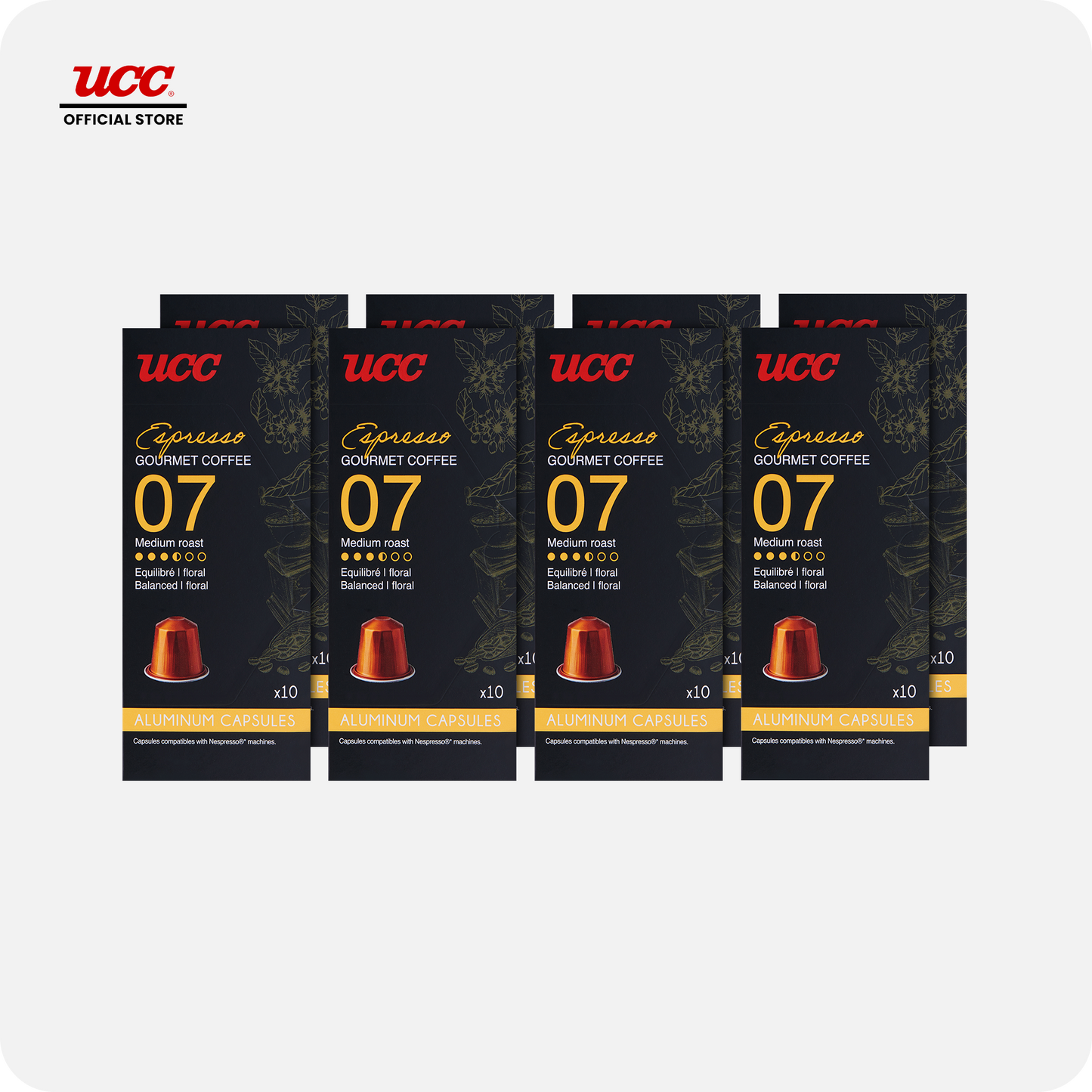 UCC Gourmet Coffee Capsule Espresso No. 07  - Buy 6, Get 2 FREE (Bundle of 8)