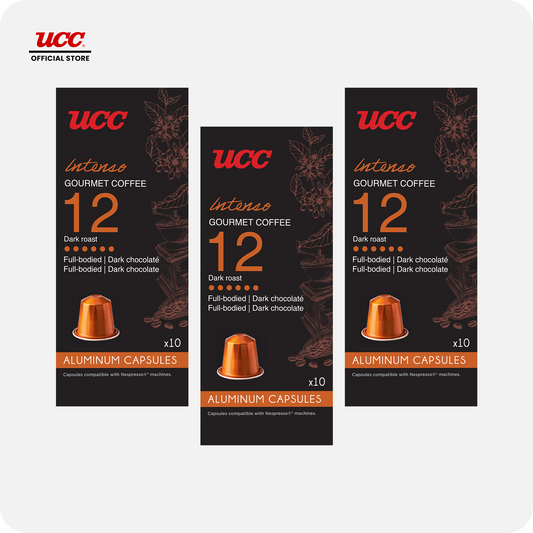 UCC Gourmet Coffee Intenso No. 12 (Bundle of 3) Compatible with Nespresso