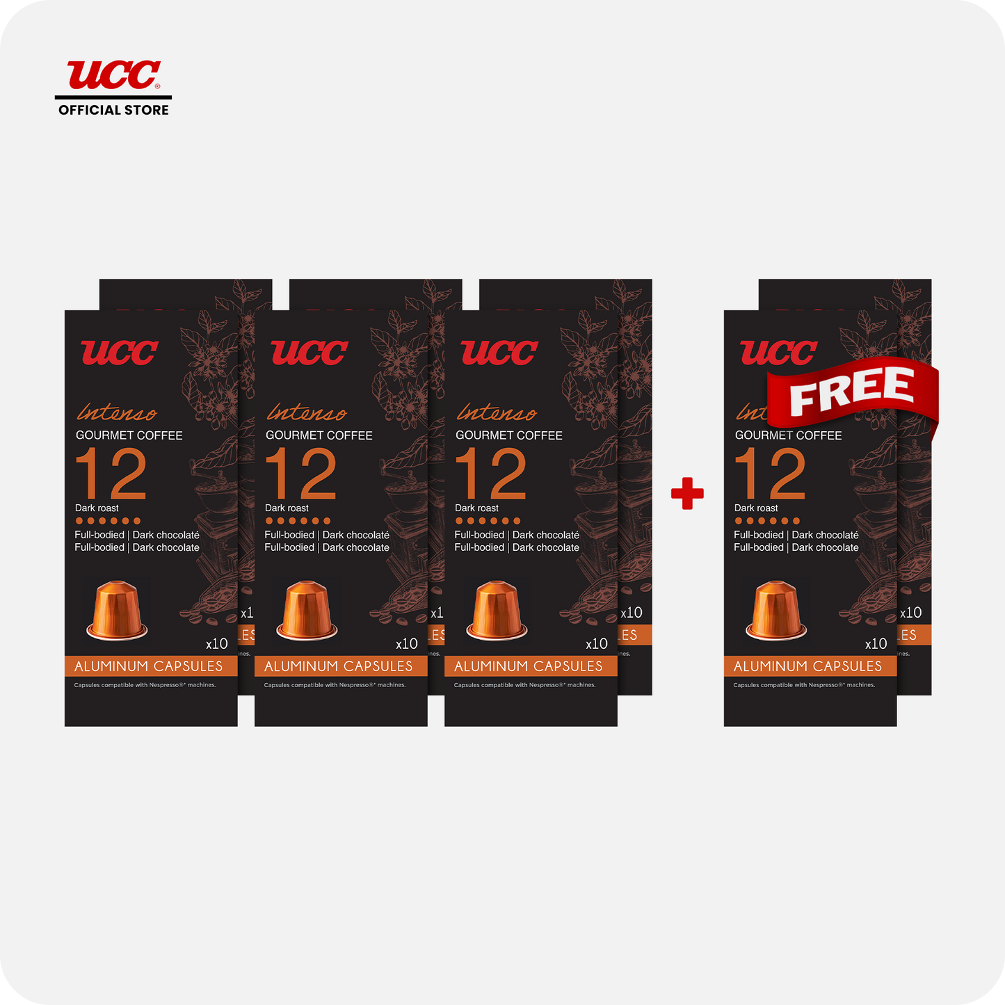 UCC Gourmet Coffee Intenso No. 12  - Buy 6, Get 2 FREE (Bundle of 8)