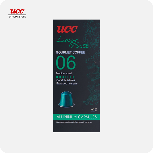 UCC Gourmet Coffee Capsule Lungo Forte No. 06 Compatible with Nespresso