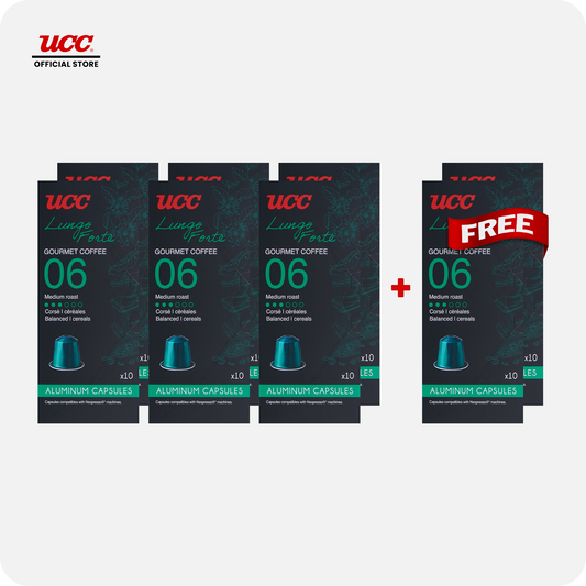 UCC Gourmet Coffee Capsule Lungo Forte No. 06 - Buy 6, Get 2 FREE (Bundle of 8)