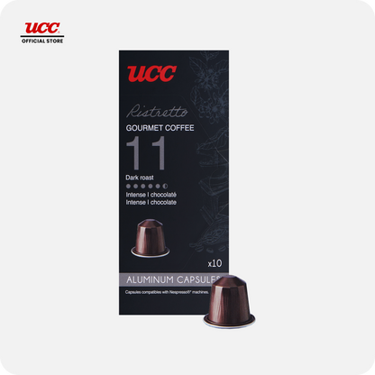 UCC Gourmet Coffee Capsule Ristretto No. 11 (Bundle of 3) Compatible with Nespresso
