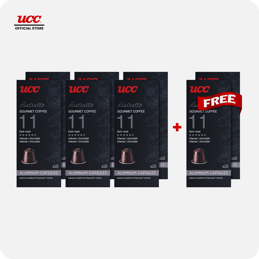 UCC Gourmet Coffee Capsule Ristretto No. 11  - Buy 6, Get 2 FREE (Bundle of 8)