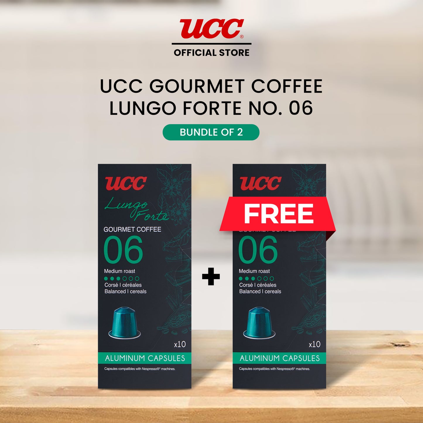 UCC Gourmet Coffee Capsule Lungo Forte No. 06 Buy 1 Get 1 Free